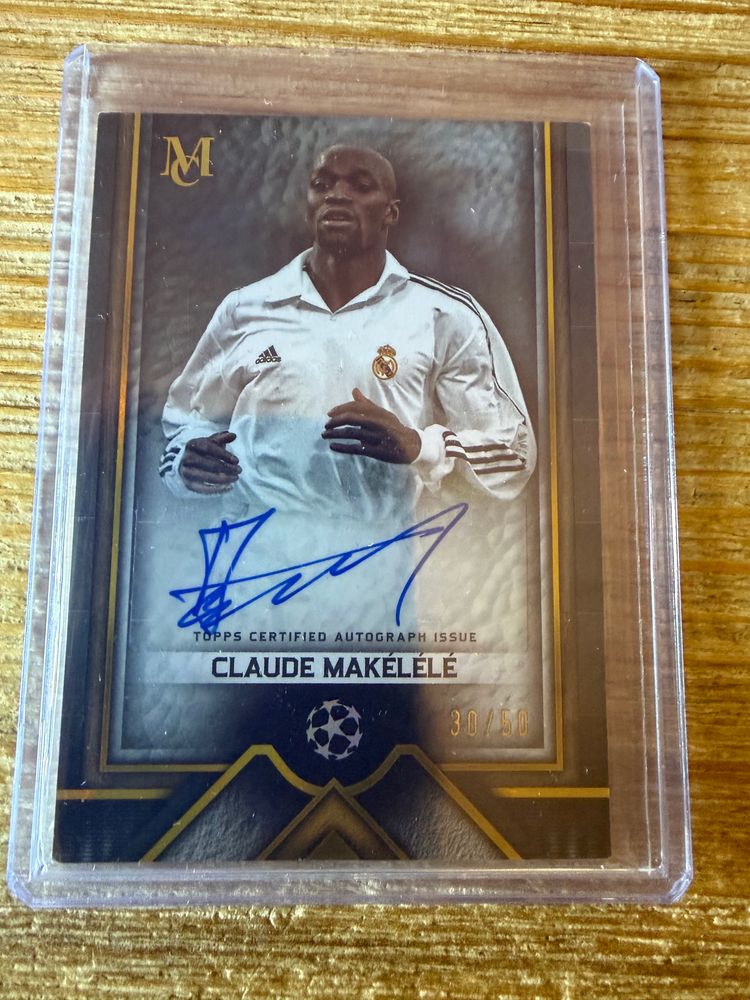 Claude Makélélé Auto /50 Gold Topps Museum 2023-24 Real Madrid