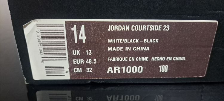 Jordan Courtside 23 UK 13 EUR 48.5 White Black Brand New Full Box image 6