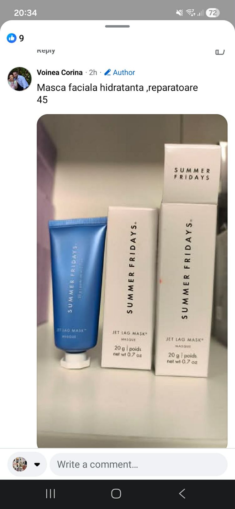 Summer Fridays Jet Lag Mask