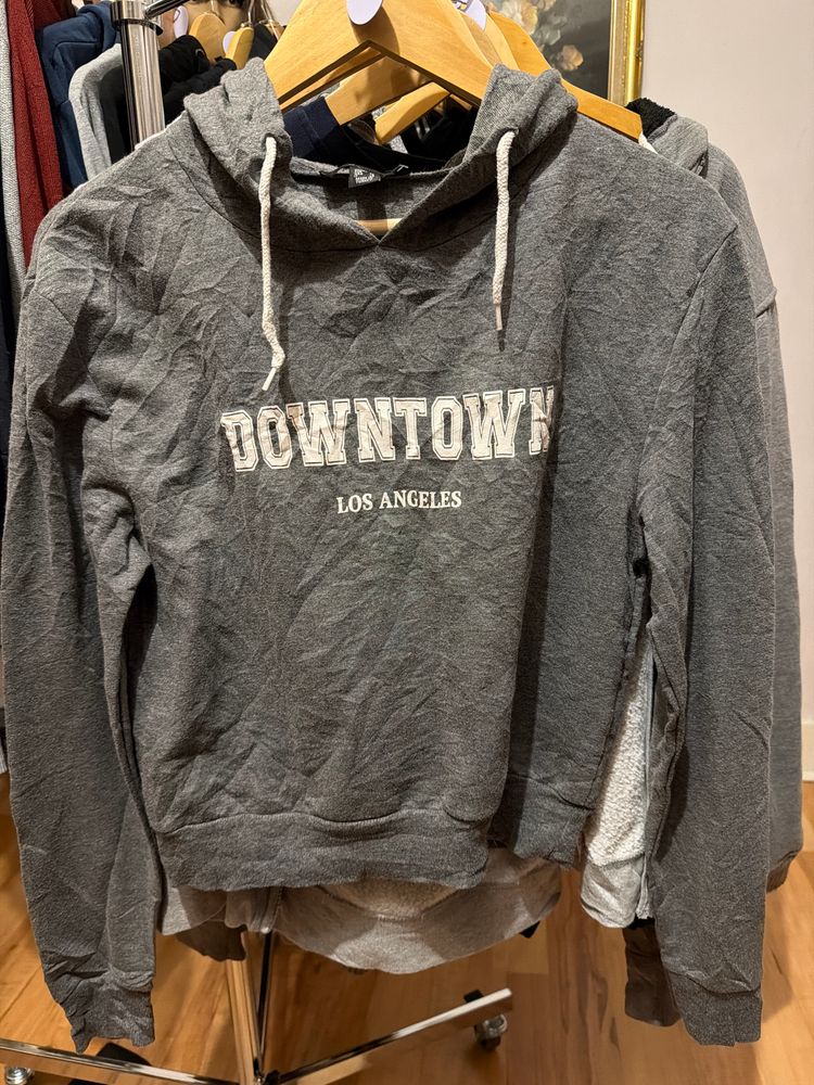Grey Hoodie With Downtown Los Angeles Print