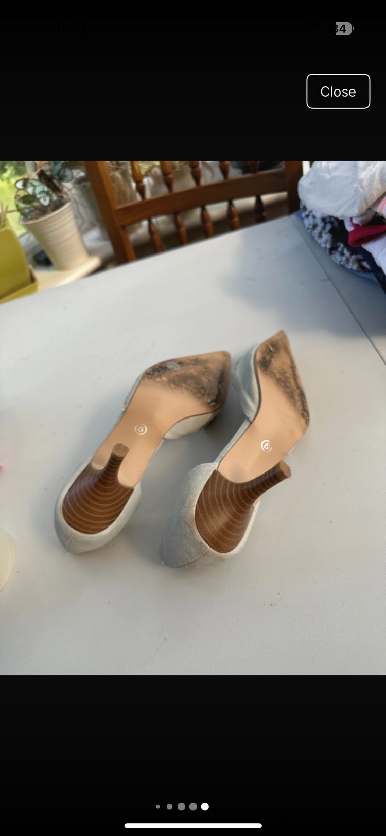 light beige pointed toe heels obraz 3