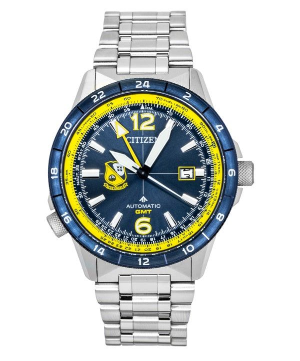 Citizen GMT Analog Stainless Steel Navy Blue Dial Automatic NB6044-54L 200M Men's Watch image 1
