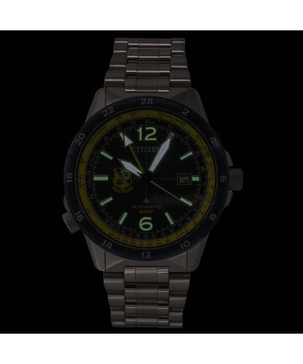 Citizen GMT Analog Stainless Steel Navy Blue Dial Automatic NB6044-54L 200M Men's Watch image 2