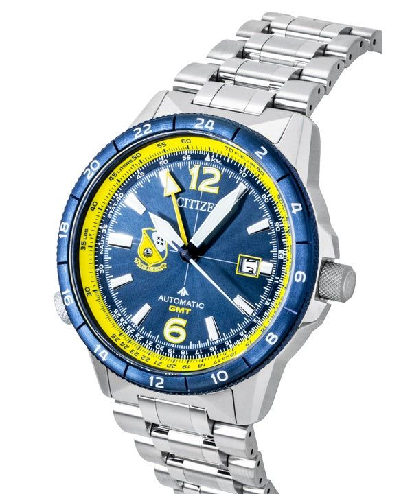 Citizen GMT Analog Stainless Steel Navy Blue Dial Automatic NB6044-54L 200M Men's Watch image 4
