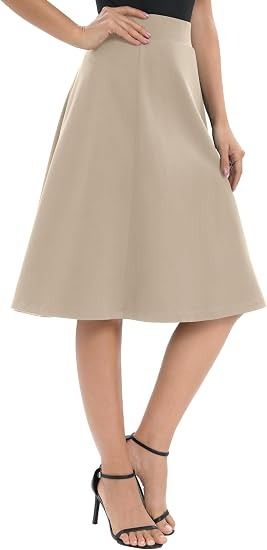 Beige A-Line Skirt 3