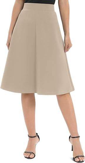 Beige A-Line Skirt 4