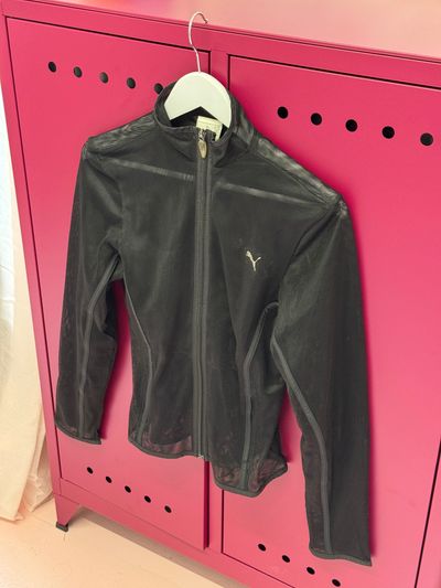 Puma Black Zip-Up Mesh Jacket