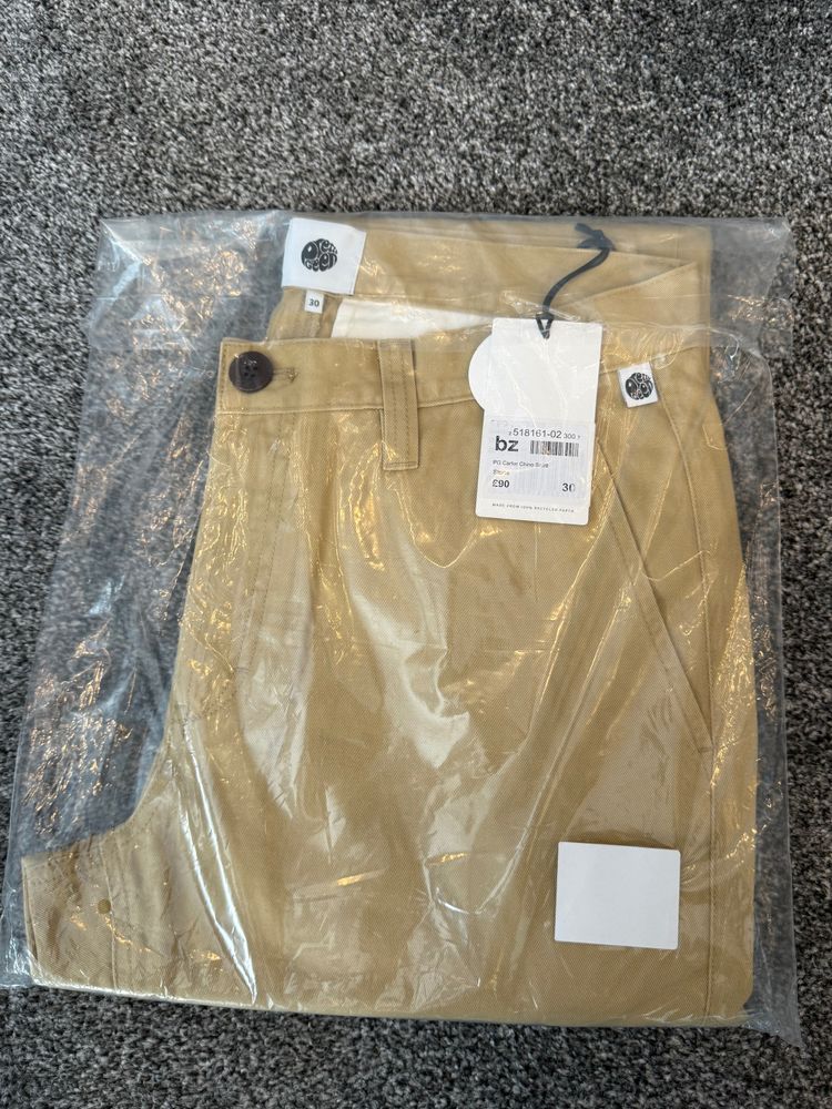 Pretty Green Slim Fit Chinos – Khaki Green – W30 L32 – NWT imagen 2