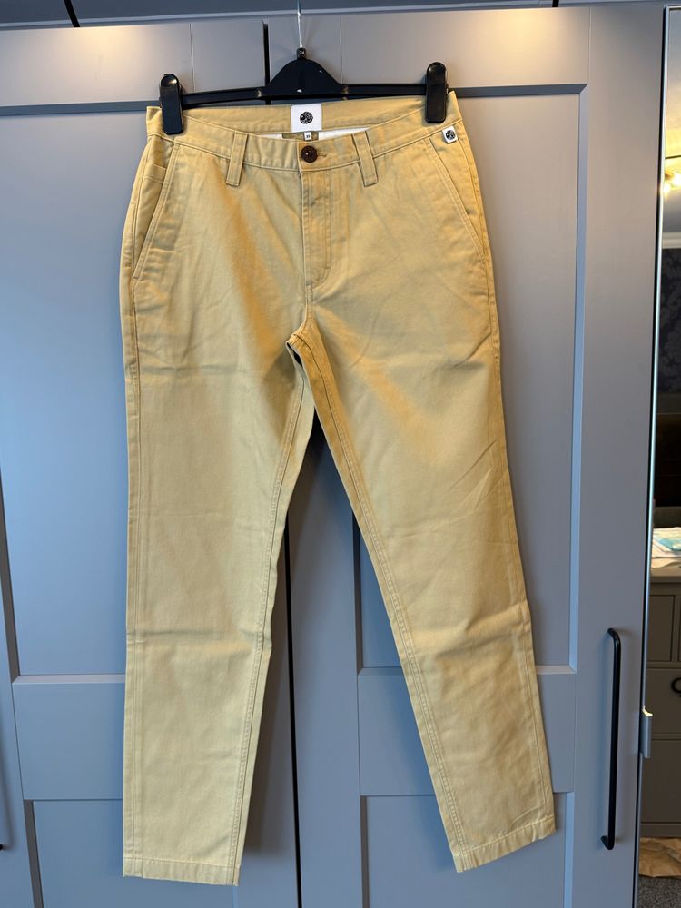 Pretty Green Slim Fit Chinos – Khaki Green – W30 L32 – NWT imagen 4
