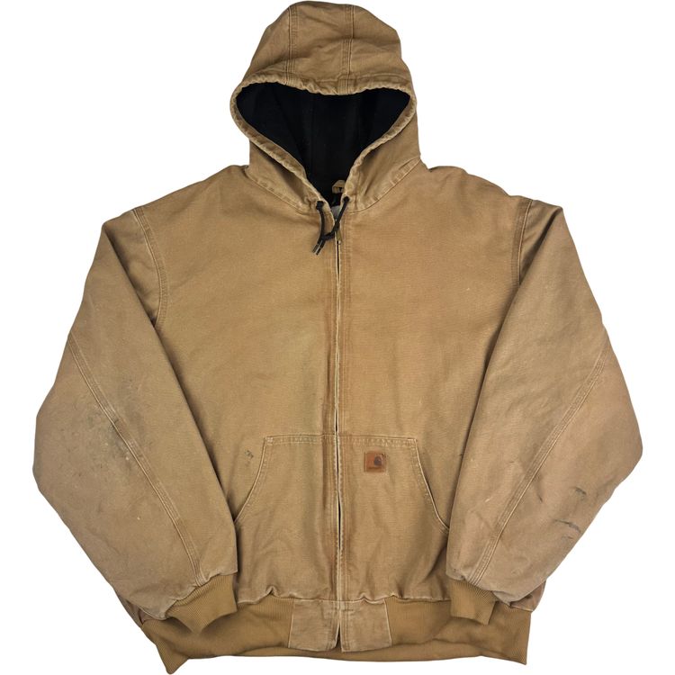 Carhartt Active Full-Zip Workwear Hooded Jacket Brown J28 CML imagen 1