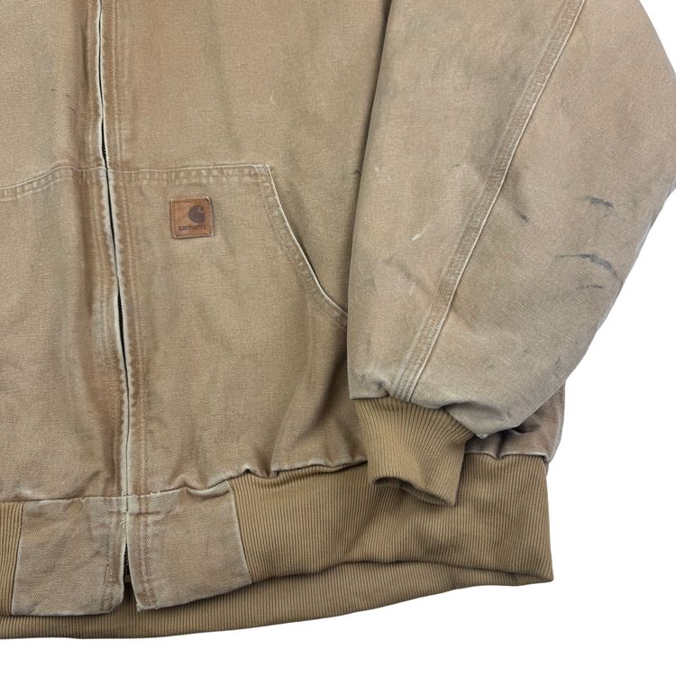 Carhartt Active Full-Zip Workwear Hooded Jacket Brown J28 CML imagen 3