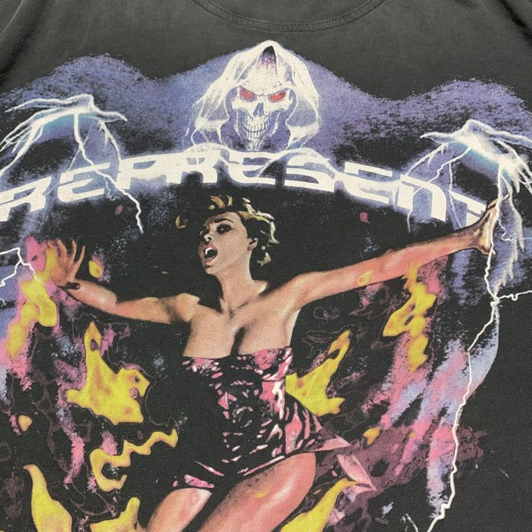 Represent Large Spirit Reaper Vintage Black Tee image 8