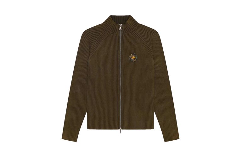 Broken Planet Ribbed Zip-Up Jacket Washed Brown