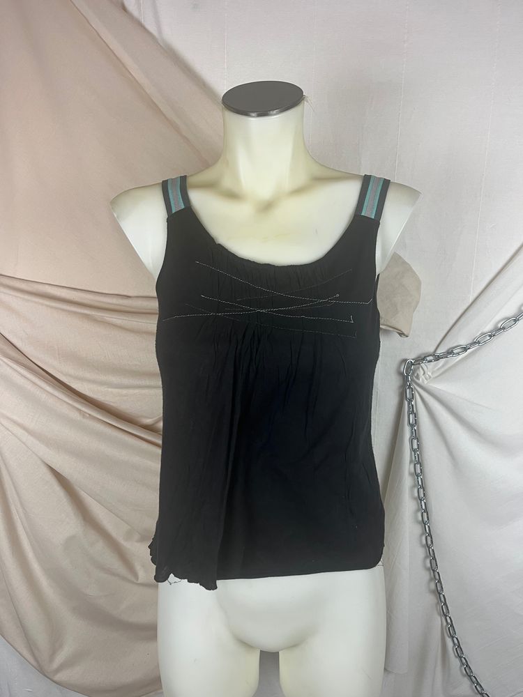 Other Cop copine black tank top with decorative stitching product image