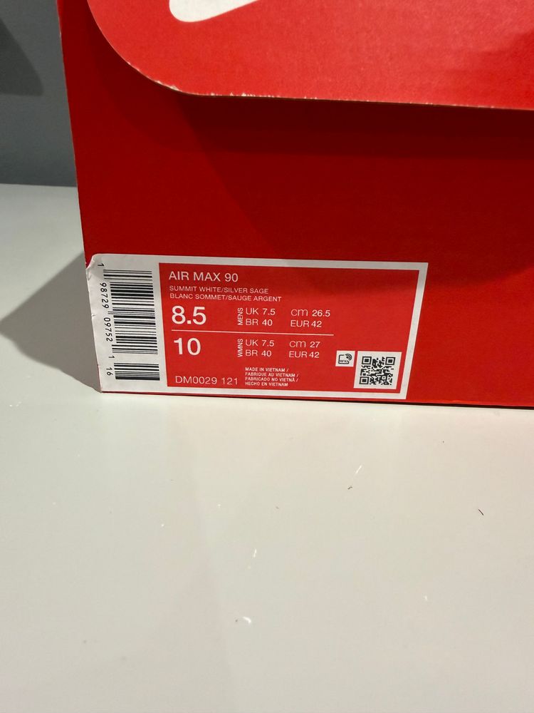 Nike Air Max 90 Silver Sage UK 7.5 imagen 6