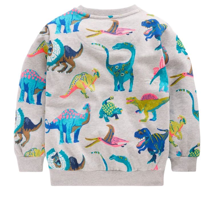 Mini Boden Kids Everyday Printed Sweatshirt In Grey imagen 2