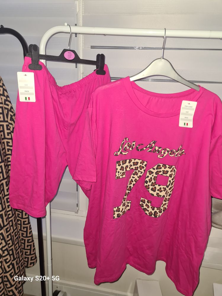 Pink T-Shirt And Shorts Set image 1