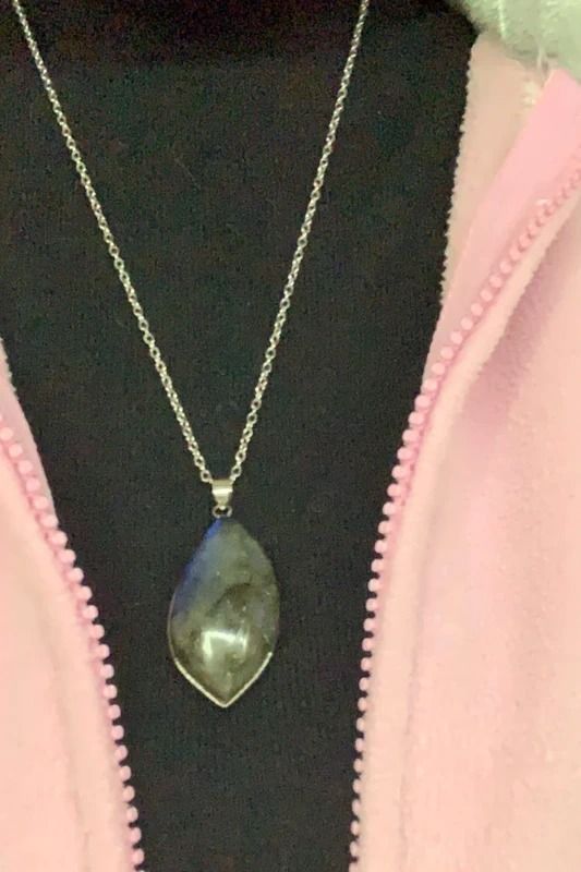 Green Stone Pendant Necklace imagen 2