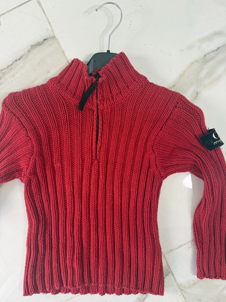 C.P. Company Red Knit Sweater
