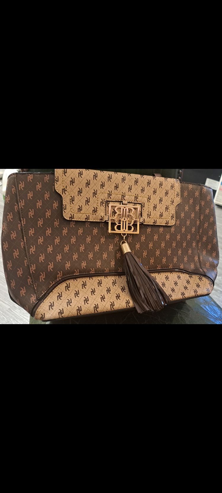 Brown Patterned handbag
