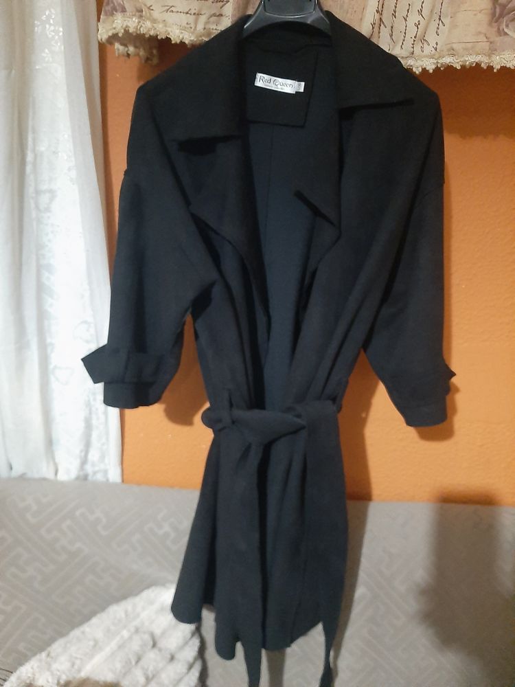 Raf Simons black belted coat product image
