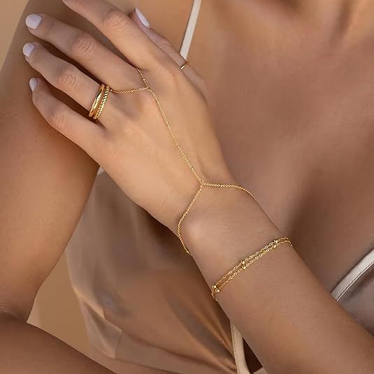 Gold Hand Chain Bracelet 4