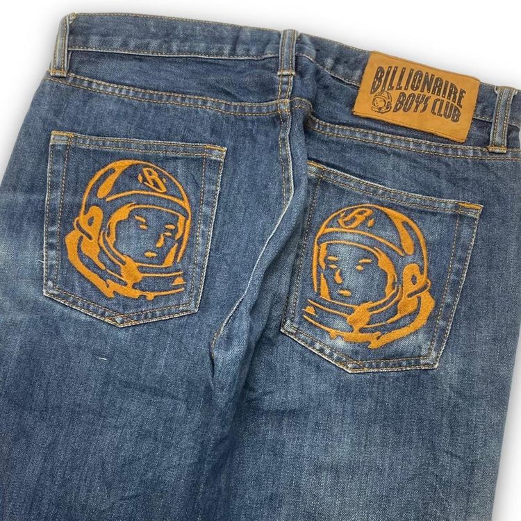 Authentic Billionaire Boys Club Astronaut Head Spaceman Embroidered Jeans 2