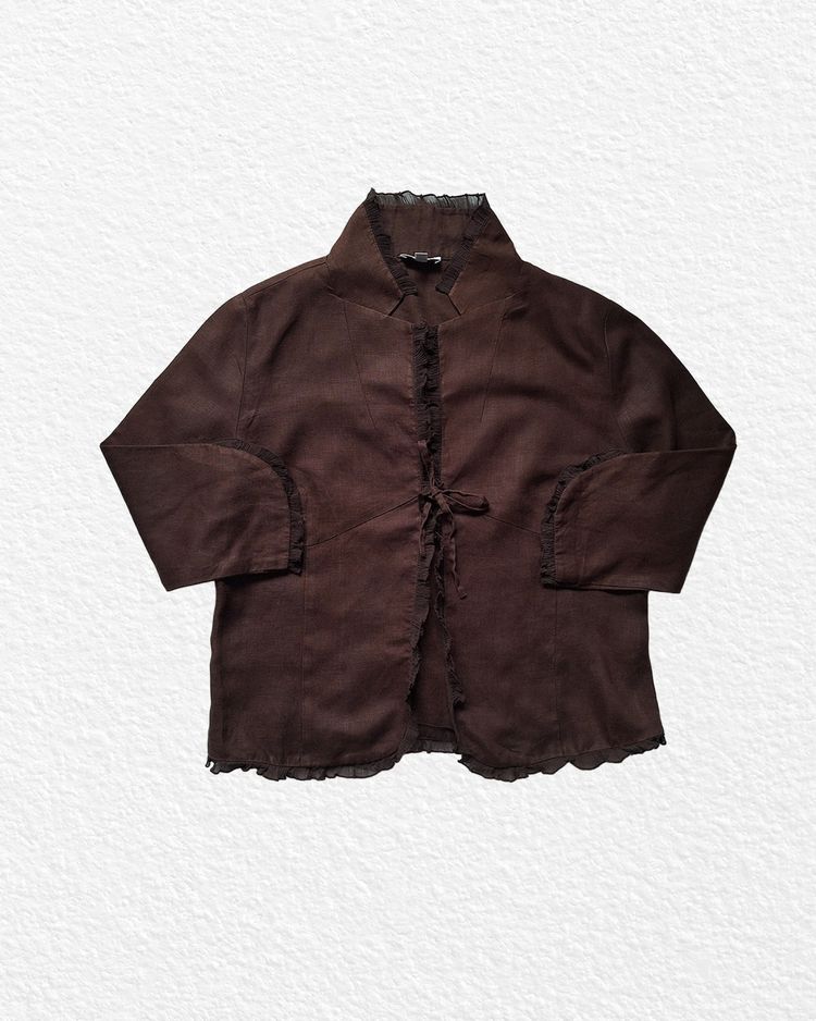 Brown Flax Japanese Shirt M/L