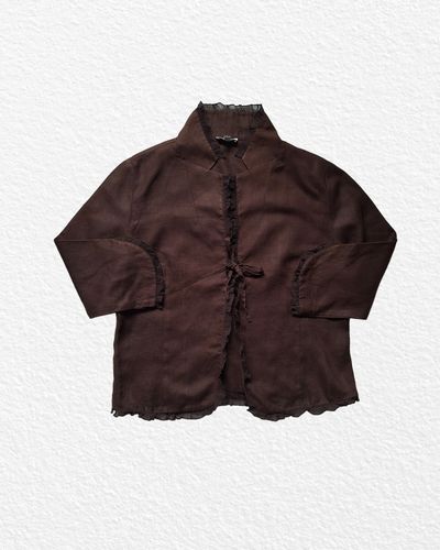Brown Flax Japanese Shirt M/L