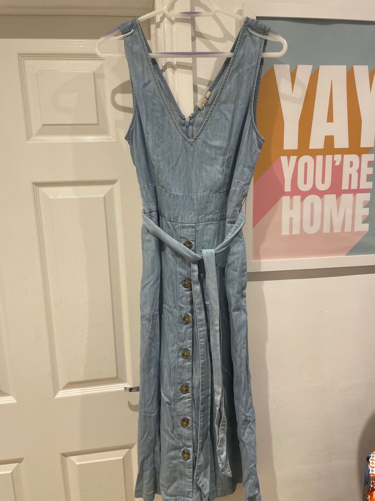 Gap denim button-front dress with belt product image