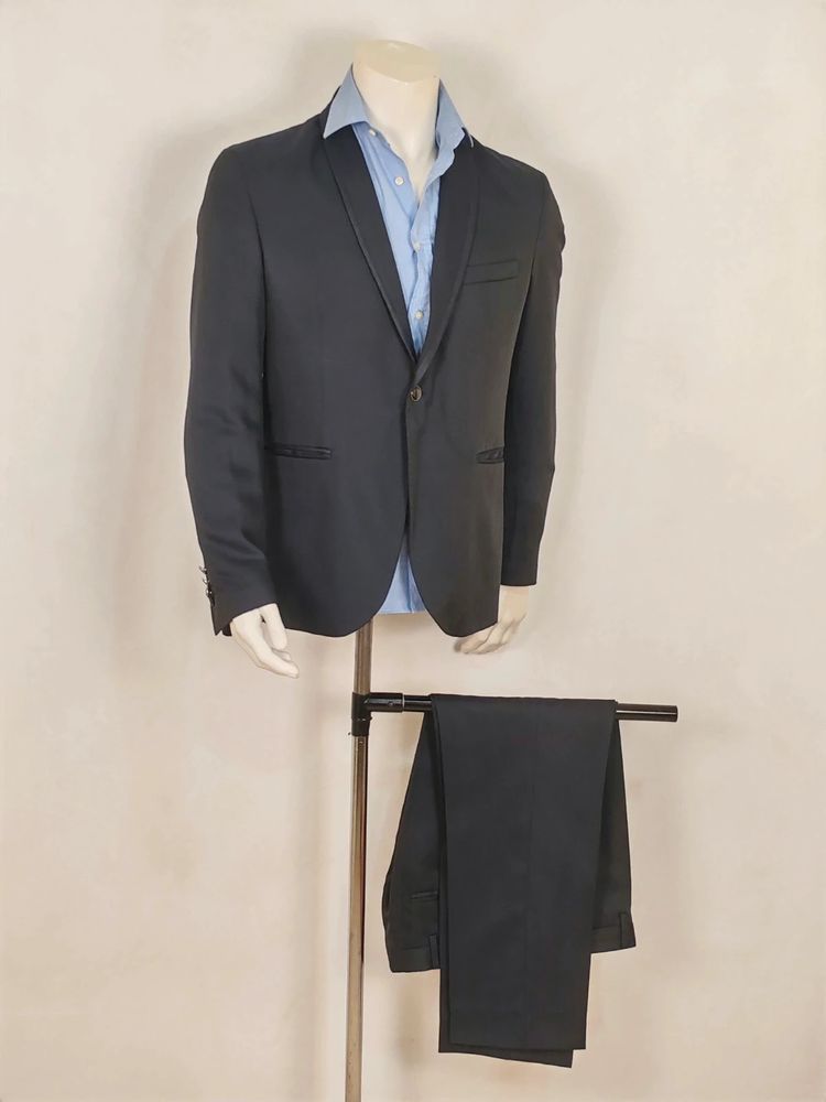 Completo Uomo Elegante Made in Italy Taglia 50 blu Smoking Cerimonia Sartoriale image 1