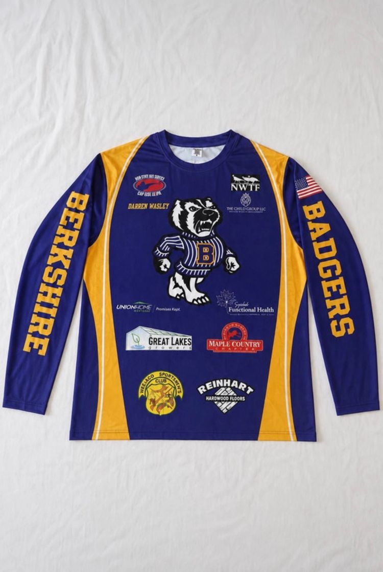 Berkshire Long Sleeve Sports Shirt With Berkshire Badgers And Wasley Text product image