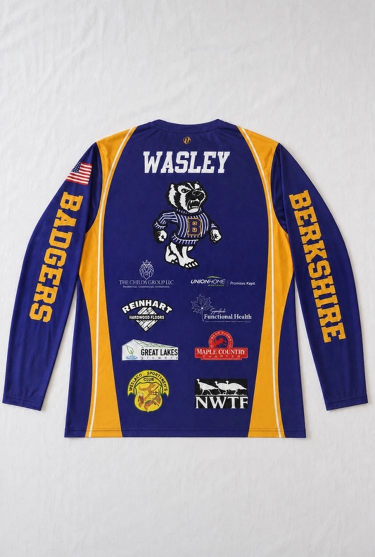 Immagine di Long Sleeve Sports Shirt With Berkshire Badgers And Wasley Text 2