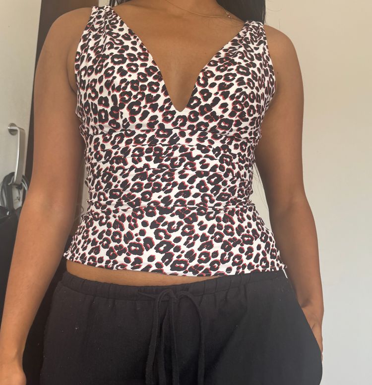 Leopard Print Sleeveless Top image 1