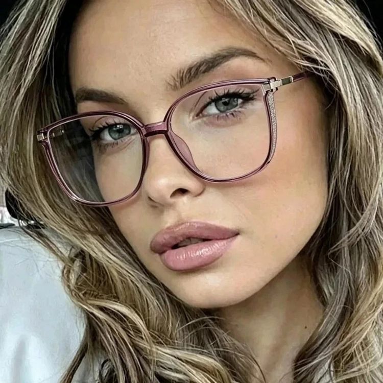 Pink Oversized Eyeglasses image 1