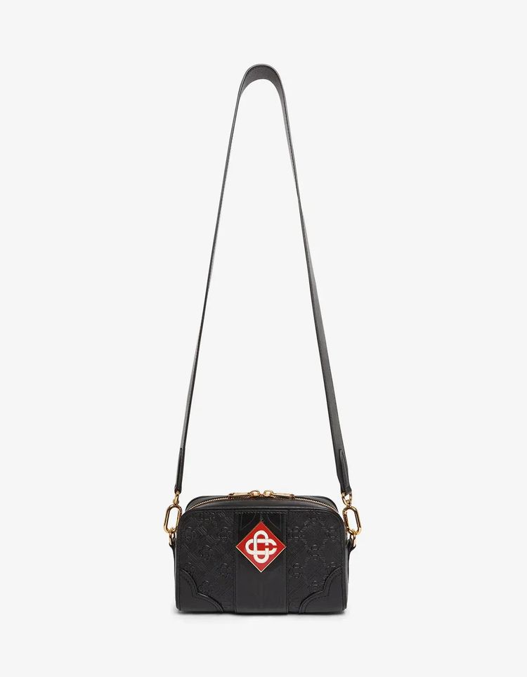 Casablanca Black Monogram Crossbody Bag 3