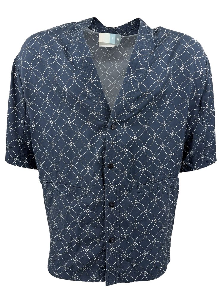 KITH Silk Geometric Shirt - Navy (752066749)