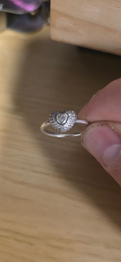 PANDORA 925 STERLING Silver Ring With Small Stones