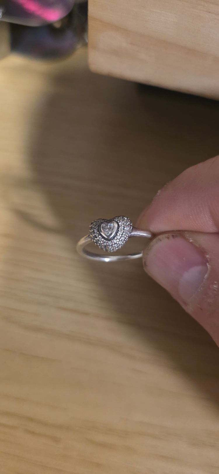 PANDORA  925 STERLING Silver Ring With Small Stones image 2