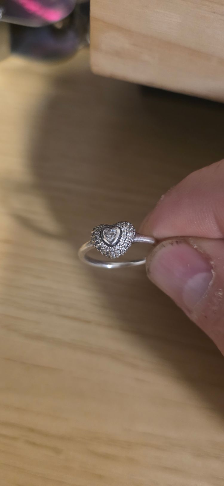 PANDORA  925 STERLING Silver Ring With Small Stones image 3