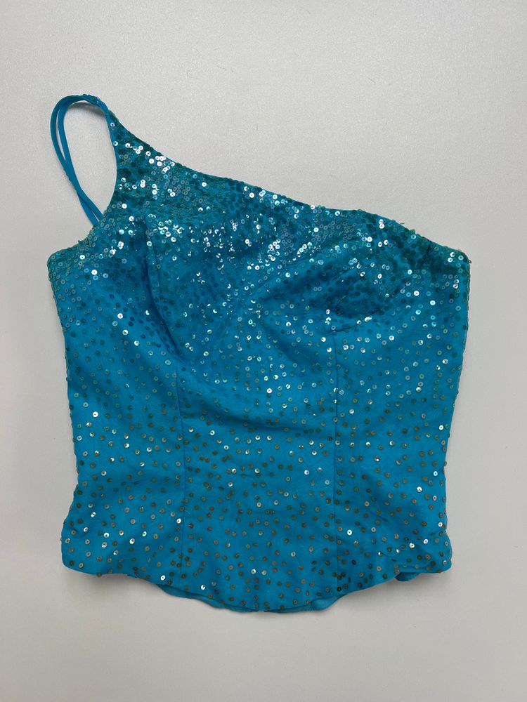 Kimchi Blue 00s blue sequin corset- size XS product image