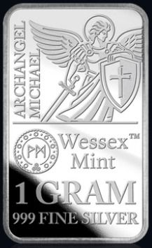 1 gram 999 Arch Angel silver bars