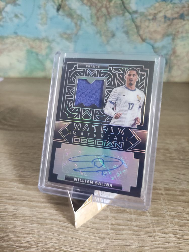 Immagine del prodotto Panini William Saliba Matrix Materials Obsidian Soccer Card