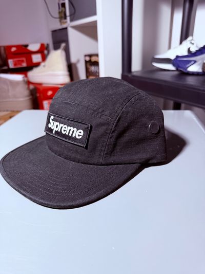 Supreme Boxed Logo 5-panel Camp Cap - Black - Brand New