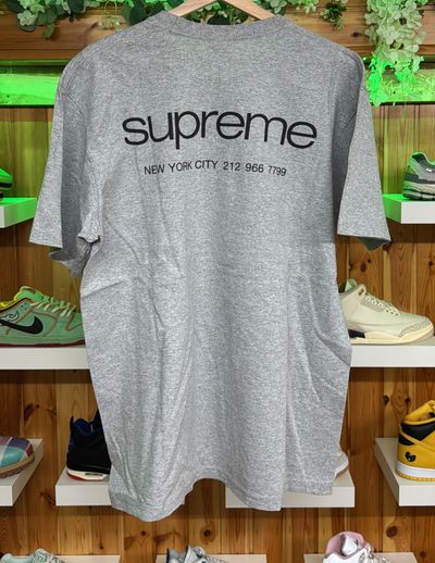 Supreme NYC Tee Grey - FW23