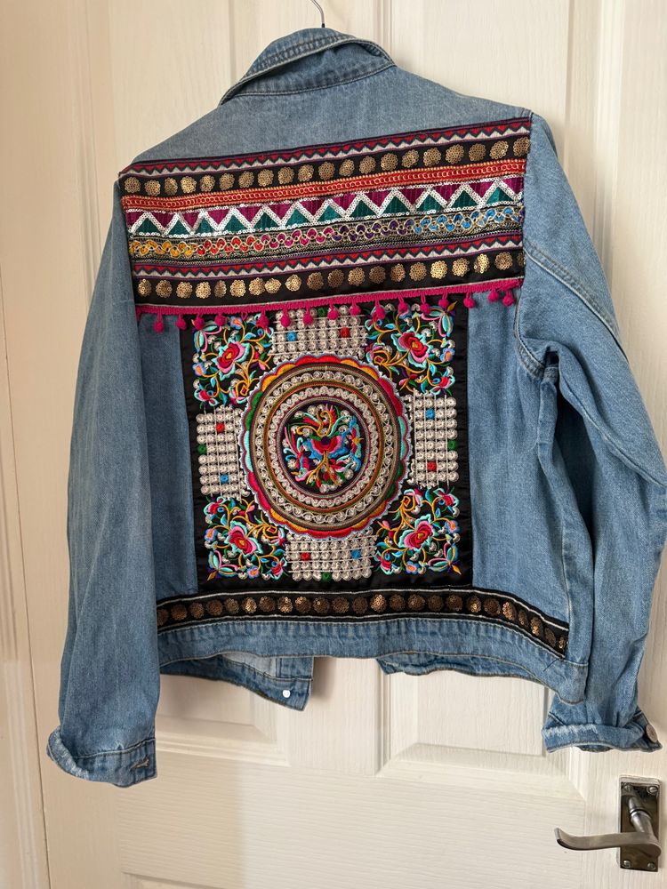 Other Denim Co. Denim Jacket With Embroidered Back Panel product image