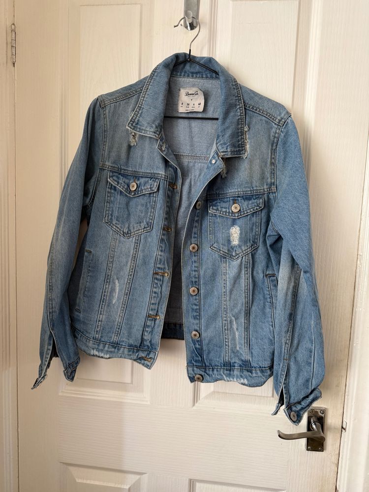 Denim Co. Denim Jacket With Embroidered Back Panel 2