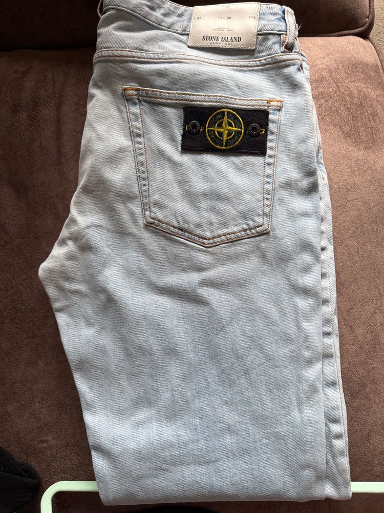 Stone Island Light Blue Denim Jeans