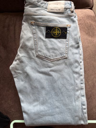 Stone Island Light Blue Denim Jeans