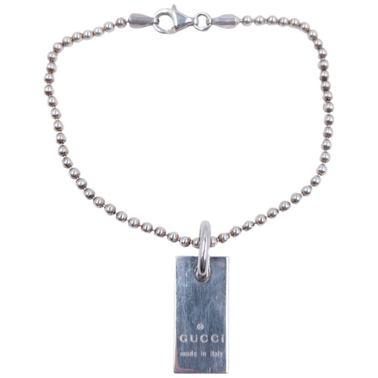 Vintage 2000s Gucci Silver Pendent Anklet image 1
